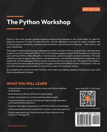 The Python Workshop - Second Edition achterzijde