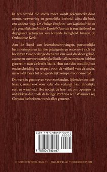 De Heilige Porfirios van Kafsokalivia en zijn geestelijk kind vader Daniël Gouvalis achterzijde