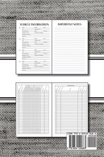 Vehicle Maintenance Tracker (Textured Paper Charcoal) achterzijde