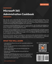 Microsoft 365 Administration Cookbook - Second Edition achterzijde