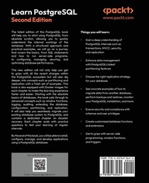 Learn PostgreSQL - Second Edition achterzijde