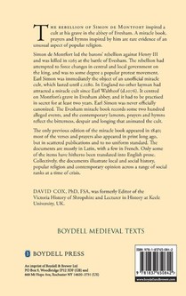 Saint Simon de Montfort: The Miracles, Laments, Prayers and Hymns achterzijde