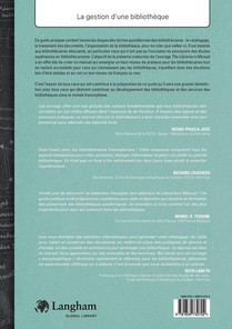 La gestion d’une bibliotheque achterzijde