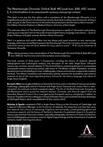 The Peterborough Chronicle, Volume 1 achterzijde