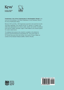 Preliminary List of the Cyperaceae in Northeastern Brazil achterzijde