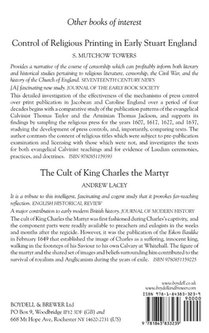 Royalism, Print and Censorship in Revolutionary England achterzijde