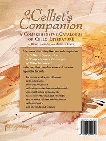 A Cellist's Companion: A Comprehensive Catalogue of Cello Literature achterzijde
