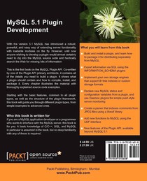 MySQL 5.1 Plugin Development achterzijde