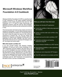 Microsoft Windows Workflow Foundation 4.0 Cookbook achterzijde