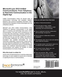 Microsoft Lync 2013 Unified Communications: From Telephony to Real-Time Communication in the Digital Age achterzijde
