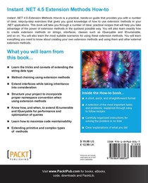 Instant .NET 4.5 Extension Methods How-to achterzijde