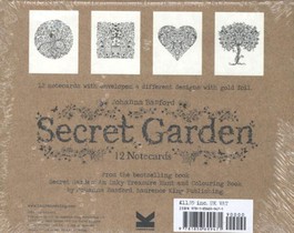 Secret Garden: 12 Notecards achterkant