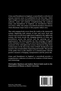 Crime and Punishment in England achterzijde