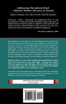 Influencing the Judicial Mind achterzijde