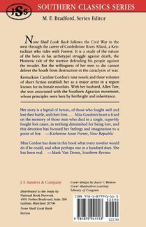 None Shall Look Back achterzijde