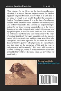 On the Mysteries of the Egyptians, Chaldeans and Assyrians achterzijde