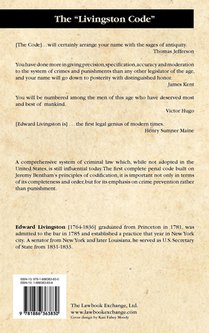 A System of Penal Law for the State of Louisiana achterzijde