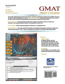 GMAT Prep Course achterzijde