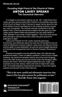 Anton LaVey Speaks achterzijde