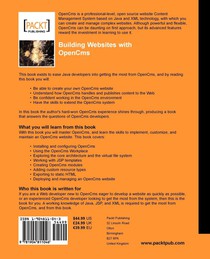 Building Websites with OpenCms achterzijde