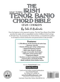 The Irish Tenor Banjo Chord Bible: GDAE Irish Tuning 1,728 Chords achterzijde