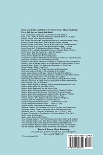 J.S. Bach's Original Hymn-Tunes for Congregational Use. (Facsimile 1922). achterzijde