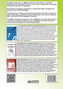 A Dictionary of Research Terms and Issues achterzijde