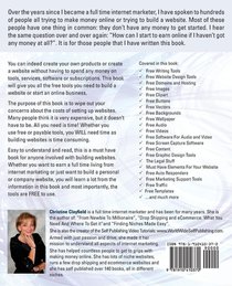 Free Websites. Design Free Websites with Free Internet Marketing Tools and Resources. Free Website Design, Free Website Templates, Free Writing Tools, achterzijde