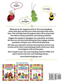 Animal Colouring Book for Kids with The Learning Bugs Vol.1 achterzijde