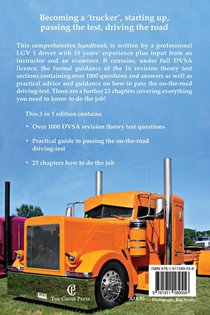 DVSA revision theory test questions, guide to passing the driving test and truckers' handbook achterzijde
