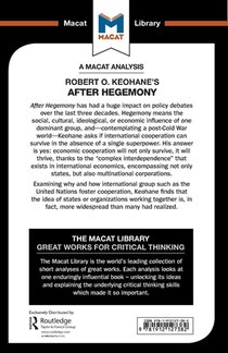 An Analysis of Robert O. Keohane's After Hegemony achterzijde