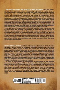 Somalia The Untold History 1941-1969 achterzijde