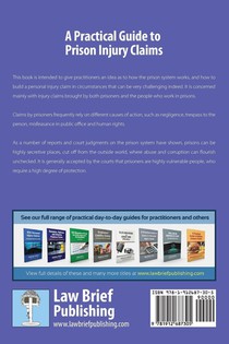A Practical Guide to Claims arising out of Injuries Sustained in Prison achterzijde