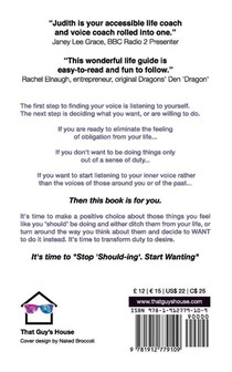 Stop 'should-Ing' Start Wanting achterzijde