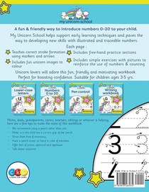 My Unicorn School Numbers 0-20 Age 3-5 achterzijde