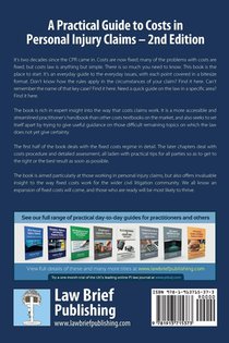 A Practical Guide to Costs in Personal Injury Claims - 2nd Edition achterzijde