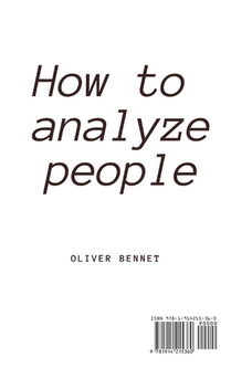 How to Analyze People achterzijde