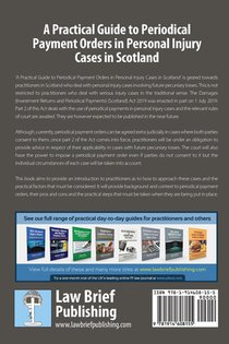 A Practical Guide to Periodical Payment Orders in Personal Injury Cases in Scotland achterzijde