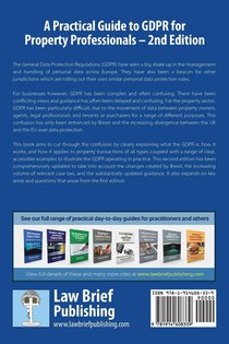 A Practical Guide to GDPR for Property Professionals - 2nd Edition achterzijde