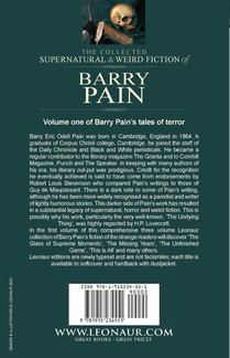 The Collected Supernatural and Weird Fiction of Barry Pain-Volume 1 achterzijde