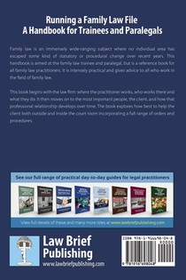 Running a Family Law File - A Handbook for Trainees and Paralegals achterzijde
