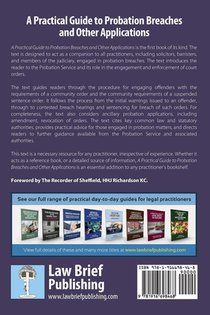 A Practical Guide to Probation Breaches and Other Applications achterzijde