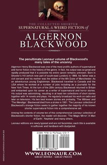 The Collected Shorter Supernatural & Weird Fiction of Algernon Blackwood achterzijde
