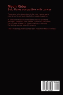 Mech Rider - Solo Roleplaying Lancer achterzijde