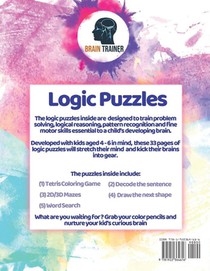Color Logic Puzzles For Kids - Fun Logic Activity Book For Girls And Boys (Ages 4-6) achterzijde