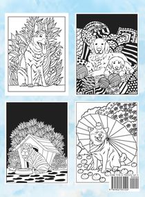 Lovely Dogs Coloring Book The Stress Relieving Coloring Book For Adults achterzijde