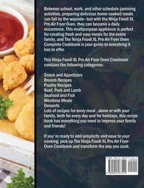 Ninja Foodi XL Pro Air Fryer Oven Cookbook achterzijde