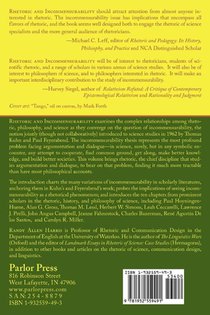 Rhetoric and Incommensurability achterzijde