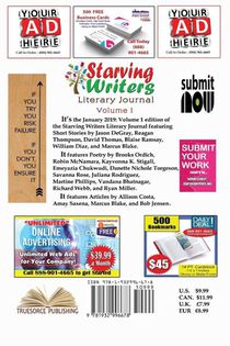Starving Writers Literary Journal - January 2019 achterzijde