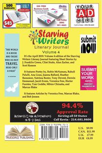 Starving Writers Literary Journal -April 2019 achterzijde